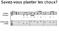 Savez-vous planter les choux ? à la guitare classique